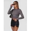 imageTrendy Queen Womens Long Sleeve Shirts Basic Crop Tops Tight Slim Fit Cute Teen Girls Fall Winter Y2k ClothesLight Gray