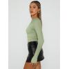 imageTrendy Queen Womens Long Sleeve Shirts Basic Crop Tops Tight Slim Fit Cute Teen Girls Fall Winter Y2k ClothesLight Green