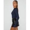 imageTrendy Queen Womens Long Sleeve Shirts Basic Crop Tops Tight Slim Fit Cute Teen Girls Fall Winter Y2k ClothesNavy