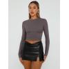 imageTrendy Queen Womens Long Sleeve Shirts Basic Crop Tops Tight Slim Fit Cute Teen Girls Fall Winter Y2k ClothesNutmeg