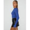 imageTrendy Queen Womens Long Sleeve Shirts Basic Crop Tops Tight Slim Fit Cute Teen Girls Fall Winter Y2k ClothesRoyal Blue