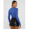 imageTrendy Queen Womens Long Sleeve Shirts Basic Crop Tops Tight Slim Fit Cute Teen Girls Fall Winter Y2k ClothesRoyal Blue