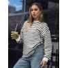 imageTrendy Queen Womens Oversized Crewneck Striped SweatshirtStriped White