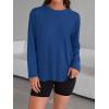 imageTrendy Queen Womens Oversized Long Sleeve T Shirts 2025 Basic Crewneck Tee Fall Tops Casual Workout Y2K ClothesBlue