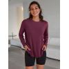 imageTrendy Queen Womens Oversized Long Sleeve T Shirts 2025 Basic Crewneck Tee Fall Tops Casual Workout Y2K ClothesBurgundy