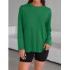 imageTrendy Queen Womens Oversized Long Sleeve T Shirts 2025 Basic Crewneck Tee Fall Tops Casual Workout Y2K ClothesGreen