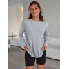 imageTrendy Queen Womens Oversized Long Sleeve T Shirts 2025 Basic Crewneck Tee Fall Tops Casual Workout Y2K ClothesGrey