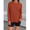 imageTrendy Queen Womens Oversized Long Sleeve T Shirts 2025 Basic Crewneck Tee Fall Tops Casual Workout Y2K ClothesMaple