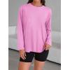 imageTrendy Queen Womens Oversized Long Sleeve T Shirts 2025 Basic Crewneck Tee Fall Tops Casual Workout Y2K ClothesPink