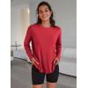 imageTrendy Queen Womens Oversized Long Sleeve T Shirts 2025 Basic Crewneck Tee Fall Tops Casual Workout Y2K ClothesRed