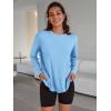 imageTrendy Queen Womens Oversized Long Sleeve T Shirts 2025 Basic Crewneck Tee Fall Tops Casual Workout Y2K ClothesSkyblue