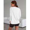 imageTrendy Queen Womens Oversized Long Sleeve T Shirts 2025 Basic Crewneck Tee Fall Tops Casual Workout Y2K ClothesWhite