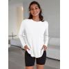 imageTrendy Queen Womens Oversized Long Sleeve T Shirts 2025 Basic Crewneck Tee Fall Tops Casual Workout Y2K ClothesWhite