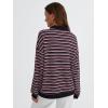 imageTrendy Queen Womens Oversized Striped Polo SweatshirtBlack Rugby Combo