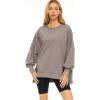 imageTrendy Queen Womens Oversized Sweatshirts Hoodies Crewneck Shirts Fall Outfits Teen Girls Y2k Winter ClothesCoffeegrey