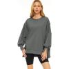 imageTrendy Queen Womens Oversized Sweatshirts Hoodies Crewneck Shirts Fall Outfits Teen Girls Y2k Winter ClothesDarkgrey