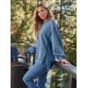 imageTrendy Queen Womens Oversized Sweatshirts Hoodies Crewneck Shirts Fall Outfits Teen Girls Y2k Winter ClothesGreyblue