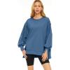 imageTrendy Queen Womens Oversized Sweatshirts Hoodies Crewneck Shirts Fall Outfits Teen Girls Y2k Winter ClothesGreyblue