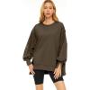 imageTrendy Queen Womens Oversized Sweatshirts Hoodies Crewneck Shirts Fall Outfits Teen Girls Y2k Winter ClothesLight Coffee