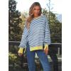 imageTrendy Queen Womens Oversized Sweatshirts Hoodies Crewneck Shirts Fall Outfits Teen Girls Y2k Winter ClothesStripedblue