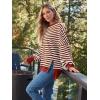 imageTrendy Queen Womens Oversized Sweatshirts Hoodies Crewneck Shirts Fall Outfits Teen Girls Y2k Winter ClothesStripedred