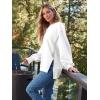 imageTrendy Queen Womens Oversized Sweatshirts Hoodies Crewneck Shirts Fall Outfits Teen Girls Y2k Winter ClothesWhite