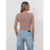 imageTrendy Queen Womens Twisted Knot Long Sleeve T Shirts V Neck Basic Tee Cute Slim Tight Going Out Y2k Crop Fall Fashion TopsNetmeg
