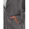 imageTrendy Queen Zip Up Hoodies For Women Cropped Sweatshirts Fall Fashion Outfits 2025 Y2k Fleece Teen Girls ClothesDark Grey