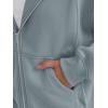 imageTrendy Queen Zip Up Hoodies For Women Cropped Sweatshirts Fall Fashion Outfits 2025 Y2k Fleece Teen Girls ClothesGrey Green