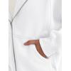 imageTrendy Queen Zip Up Hoodies For Women Cropped Sweatshirts Fall Fashion Outfits 2025 Y2k Fleece Teen Girls ClothesWhite