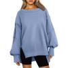imageTrendy Queen Womens Oversized Sweatshirts Hoodies Crewneck Shirts Fall Outfits Teen Girls Y2k Winter ClothesLightblue