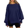imageTrendy Queen Womens Oversized Sweatshirts Hoodies Crewneck Shirts Fall Outfits Teen Girls Y2k Winter ClothesNavyblue