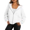 imageTrendy Queen Zip Up Hoodies For Women Cropped Sweatshirts Fall Fashion Outfits 2025 Y2k Fleece Teen Girls ClothesWhite