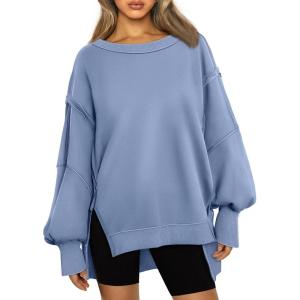 imageTrendy Queen Womens Oversized Sweatshirts Hoodies Crewneck Shirts Fall Outfits Teen Girls Y2k Winter ClothesLightblue