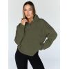 imageTrendy Queen Sweatshirts Half Zip Pullover Quarter Zip Oversized Hoodies Sweaters Comfy Fall Outfits 2025 Y2K Winter ClothesArmy Green