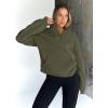 imageTrendy Queen Sweatshirts Half Zip Pullover Quarter Zip Oversized Hoodies Sweaters Comfy Fall Outfits 2025 Y2K Winter ClothesArmy Green
