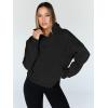 imageTrendy Queen Sweatshirts Half Zip Pullover Quarter Zip Oversized Hoodies Sweaters Comfy Fall Outfits 2025 Y2K Winter ClothesBlack