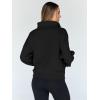 imageTrendy Queen Sweatshirts Half Zip Pullover Quarter Zip Oversized Hoodies Sweaters Comfy Fall Outfits 2025 Y2K Winter ClothesBlack