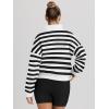 imageTrendy Queen Sweatshirts Half Zip Pullover Quarter Zip Oversized Hoodies Sweaters Comfy Fall Outfits 2025 Y2K Winter ClothesBlack and White