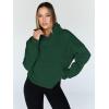 imageTrendy Queen Sweatshirts Half Zip Pullover Quarter Zip Oversized Hoodies Sweaters Comfy Fall Outfits 2025 Y2K Winter ClothesDarkgreen
