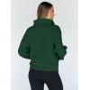 imageTrendy Queen Sweatshirts Half Zip Pullover Quarter Zip Oversized Hoodies Sweaters Comfy Fall Outfits 2025 Y2K Winter ClothesDarkgreen