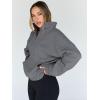 imageTrendy Queen Sweatshirts Half Zip Pullover Quarter Zip Oversized Hoodies Sweaters Comfy Fall Outfits 2025 Y2K Winter ClothesDarkgrey