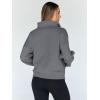 imageTrendy Queen Sweatshirts Half Zip Pullover Quarter Zip Oversized Hoodies Sweaters Comfy Fall Outfits 2025 Y2K Winter ClothesDarkgrey