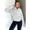 imageTrendy Queen Sweatshirts Half Zip Pullover Quarter Zip Oversized Hoodies Sweaters Comfy Fall Outfits 2025 Y2K Winter ClothesGrey