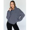 imageTrendy Queen Sweatshirts Half Zip Pullover Quarter Zip Oversized Hoodies Sweaters Comfy Fall Outfits 2025 Y2K Winter ClothesGreyblue