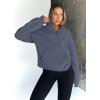 imageTrendy Queen Sweatshirts Half Zip Pullover Quarter Zip Oversized Hoodies Sweaters Comfy Fall Outfits 2025 Y2K Winter ClothesGreyblue