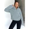 imageTrendy Queen Sweatshirts Half Zip Pullover Quarter Zip Oversized Hoodies Sweaters Comfy Fall Outfits 2025 Y2K Winter ClothesLight Green
