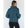 imageTrendy Queen Sweatshirts Half Zip Pullover Quarter Zip Oversized Hoodies Sweaters Comfy Fall Outfits 2025 Y2K Winter ClothesNavy