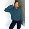 imageTrendy Queen Sweatshirts Half Zip Pullover Quarter Zip Oversized Hoodies Sweaters Comfy Fall Outfits 2025 Y2K Winter ClothesNavy