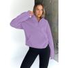 imageTrendy Queen Sweatshirts Half Zip Pullover Quarter Zip Oversized Hoodies Sweaters Comfy Fall Outfits 2025 Y2K Winter ClothesPurple